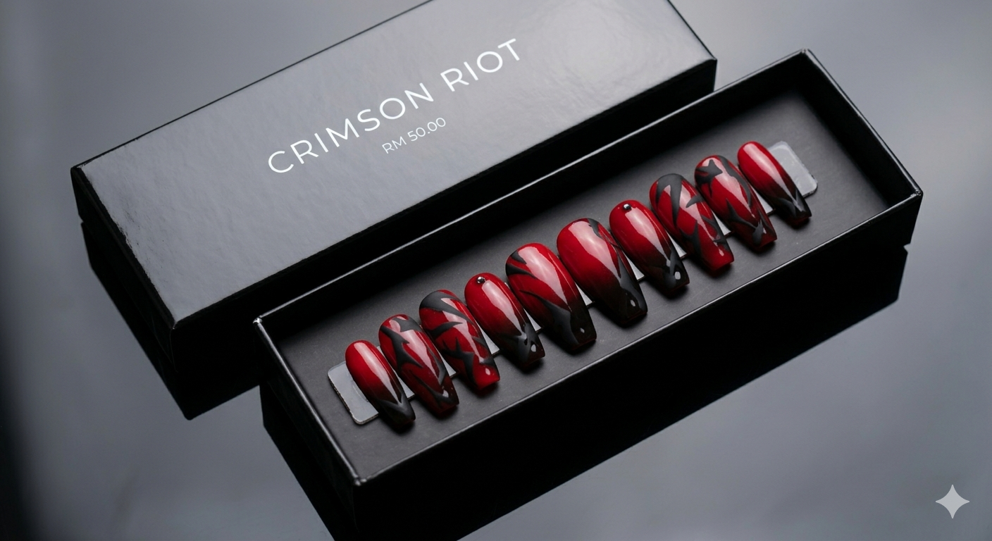 Crimson Riot Press-On Nails