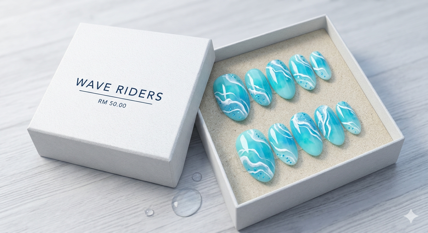 Wave Riders Press-On Nails